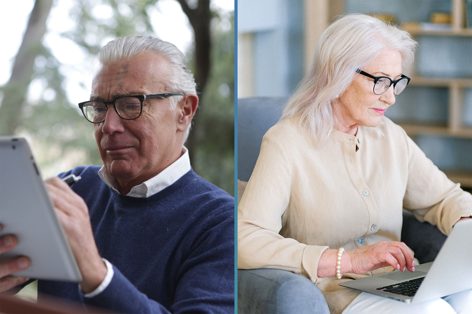 Personnes âgées sereines grâce à une assistance numérique personnalisée